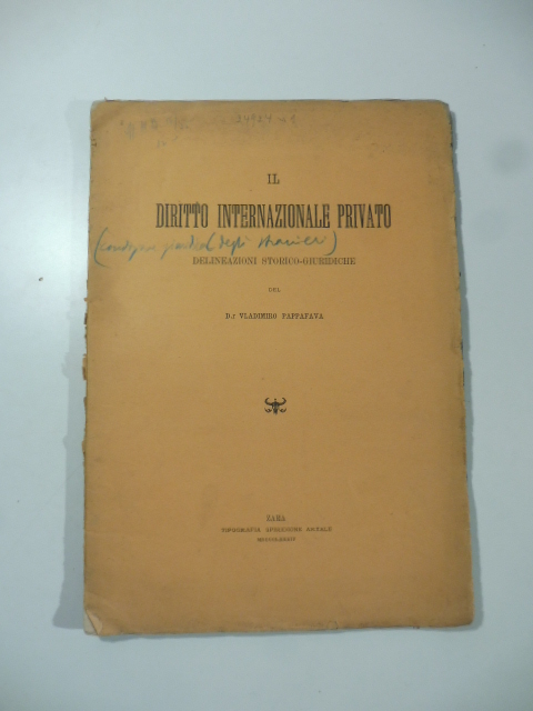 Il diritto internazionale privato. Delineazioni storico-giuridiche